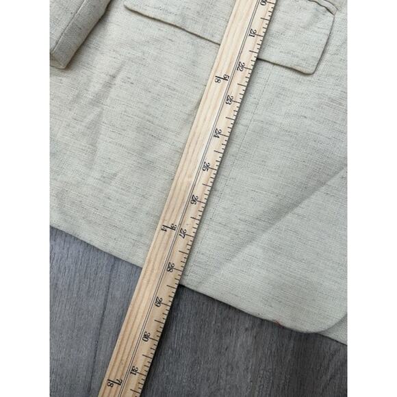 Pendleton Womens Jacket Blazer Classic Long Sleeve Linen Blend Beige Size 12 - Picture 8 of 8